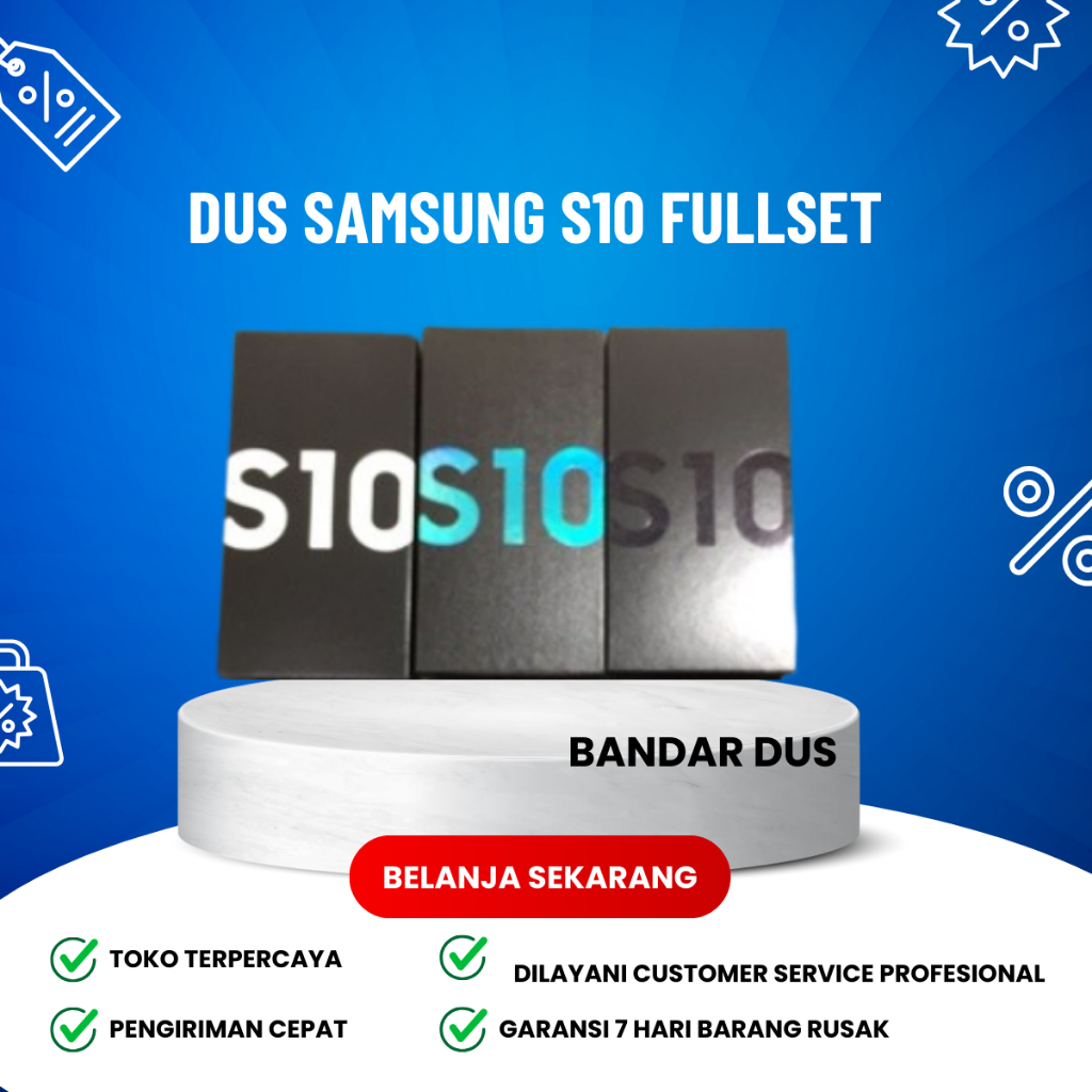 

BD DUS BOX KOTAK DUSBOOK SAMSUNG S10 FULLSET BOX DAN ACCESORIES AKSESORIS TERMURAH