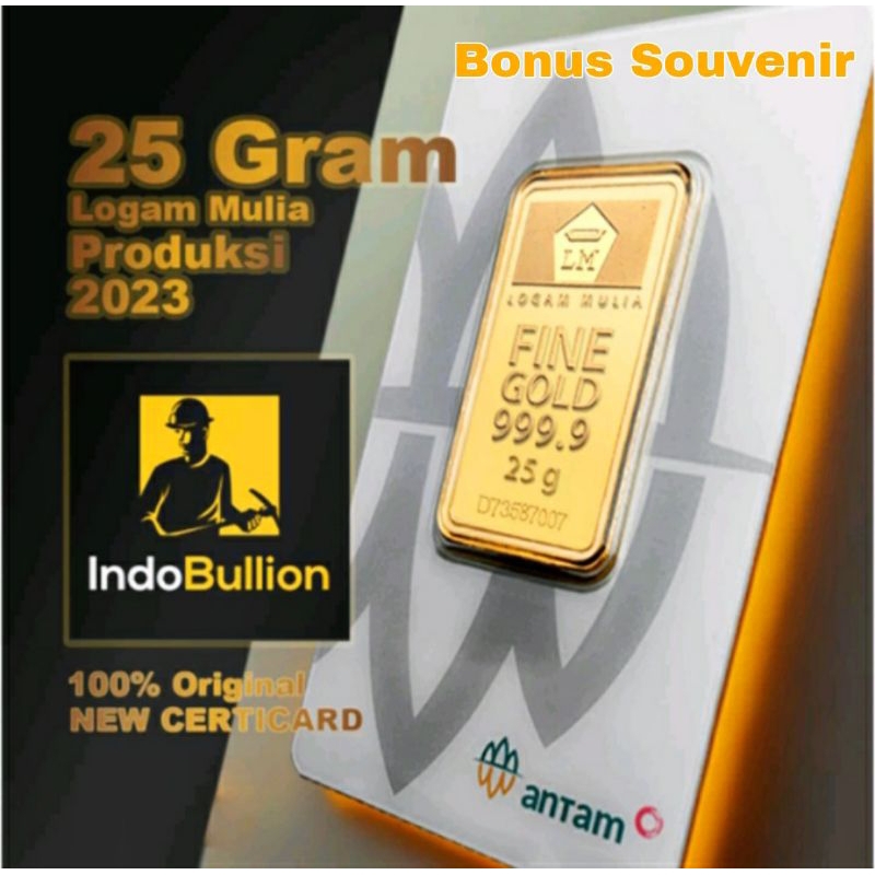LM EMAS ANTAM 25 Gram, LOGAM MULIA TERBARU