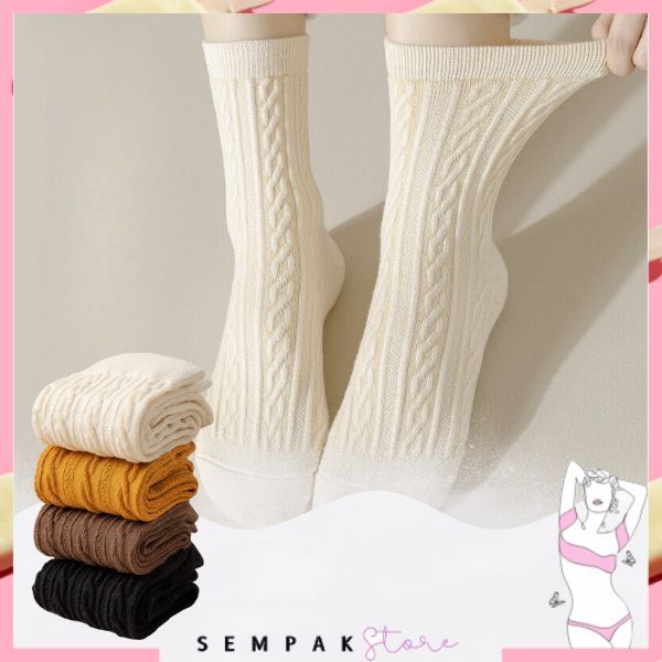SS Kaos Kaki 6997 Kaos Kaki Panjang Wanita Dewasa Embos Renda Kaos Kaki Wanita Korean Style