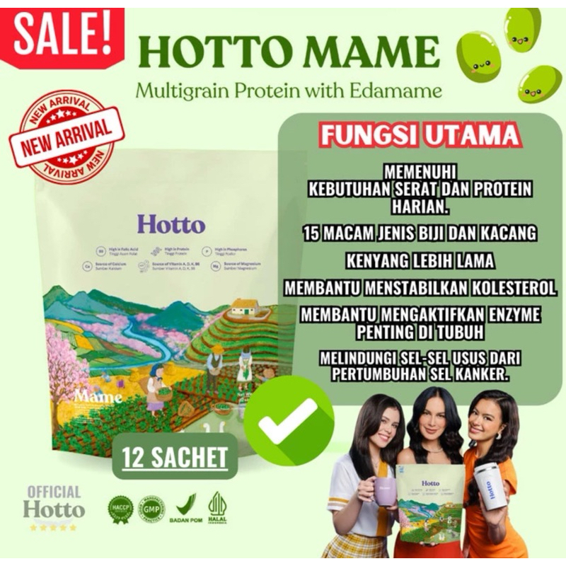 

***READY INSTAN*** Hotto Ijo Mame 1 Pouch (12 Sachet) Pengiriman Sameday & INSTAN - Distributor Resmi