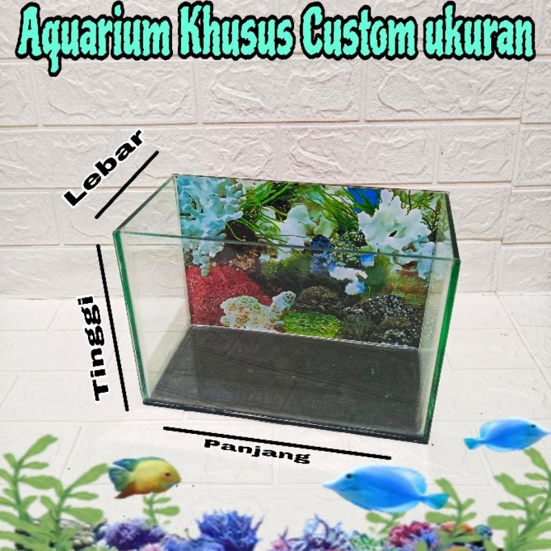 Aquarium Kaca Khusus Custom Ukuran Akuarium Kaca Tebal 5 Mili