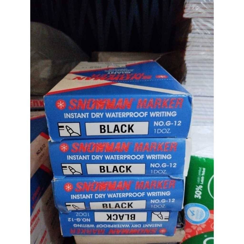 

spidol snowman permanen hitam 1 pcs