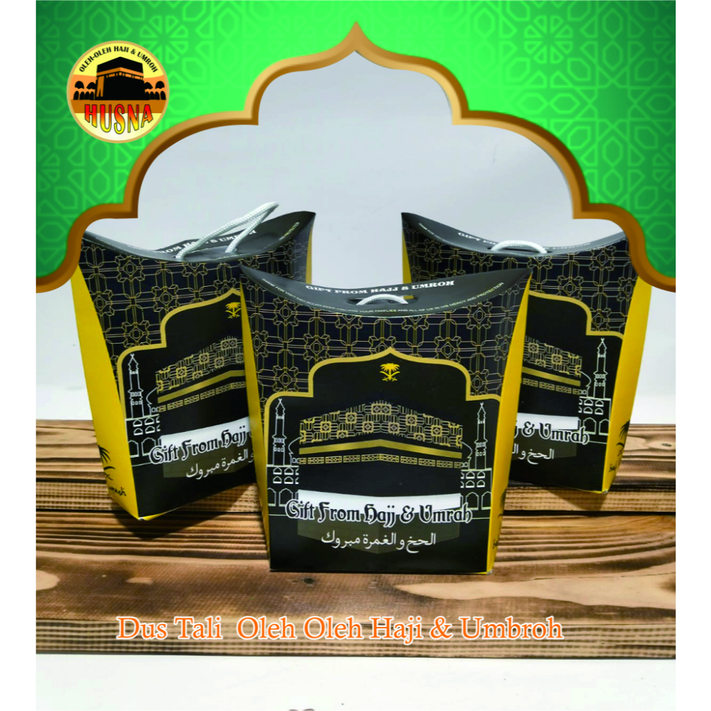

Dus Tali Kemasan Warna Hitam Kuning Untuk Oleh - Oleh Haji & Umroh