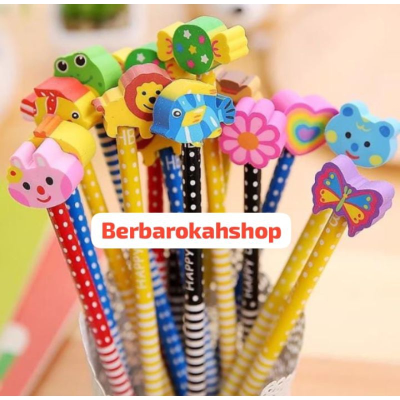 

Pensil Karakter + Penghapus Pensil Lucu Karakter