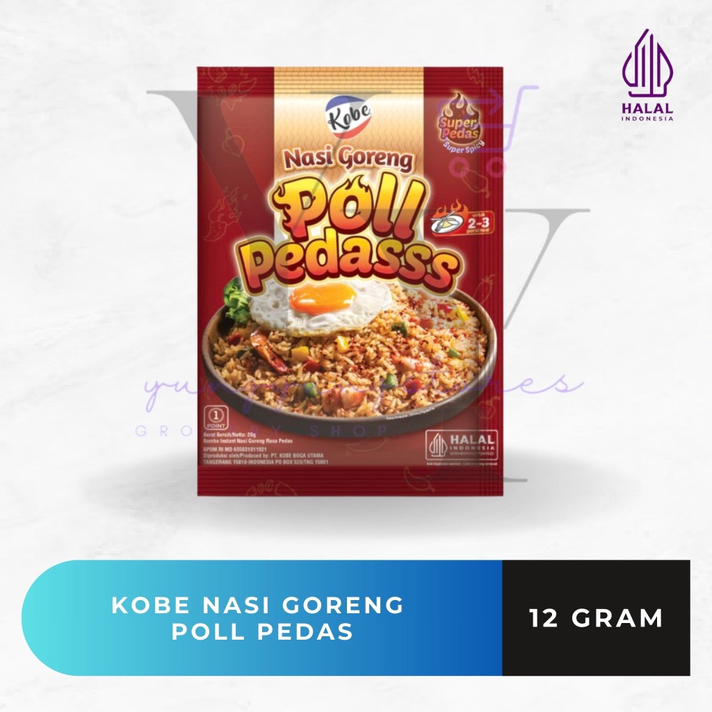 

[RENCENG] Kobe Bumbu Nasi Goreng Poll Pedas 12 gram