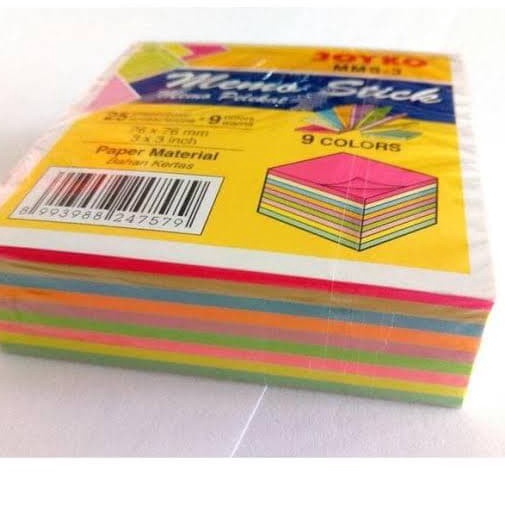 

DISKON NATAL Memo Stick MMS3 9Warna25lembarMemo PelekatSticky Note MMS3