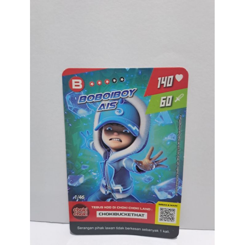 Monsta Galaxy Card | Pek Choki-Choki | Edisi Kawan Boboiboy + BONUS CHOKI2