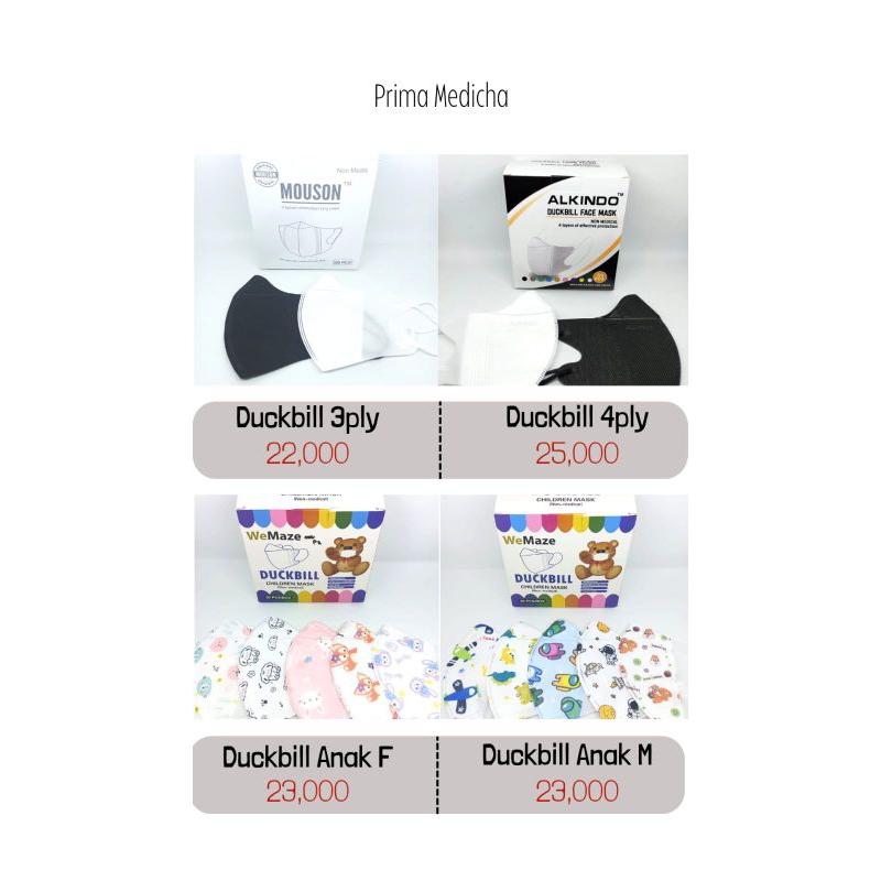 Masker Duckbill Garis ALKINDO