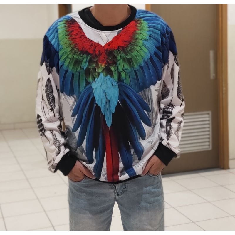 Sweater crewneck cowo  burlon fullprint