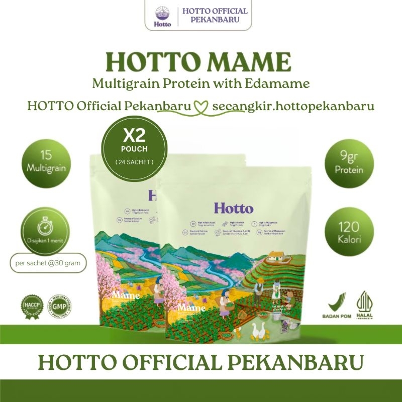 

2 Pouch Hotto Mame Protein Multigrain with EDAMAME