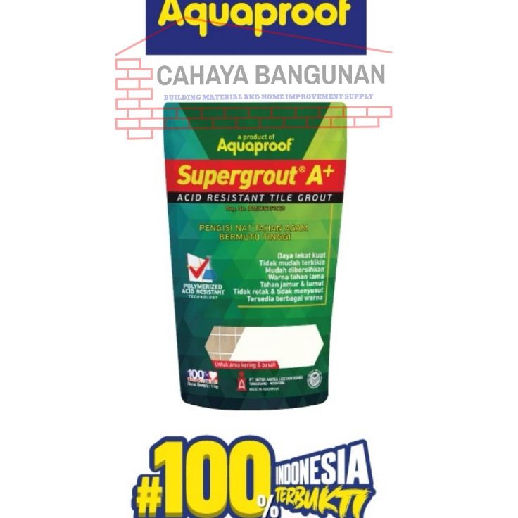 Dijamin Terbaik  Semen Nat Granit Keramik Waterproof Supergrout A Aquaproof Tahan Air Pengisi Naad O