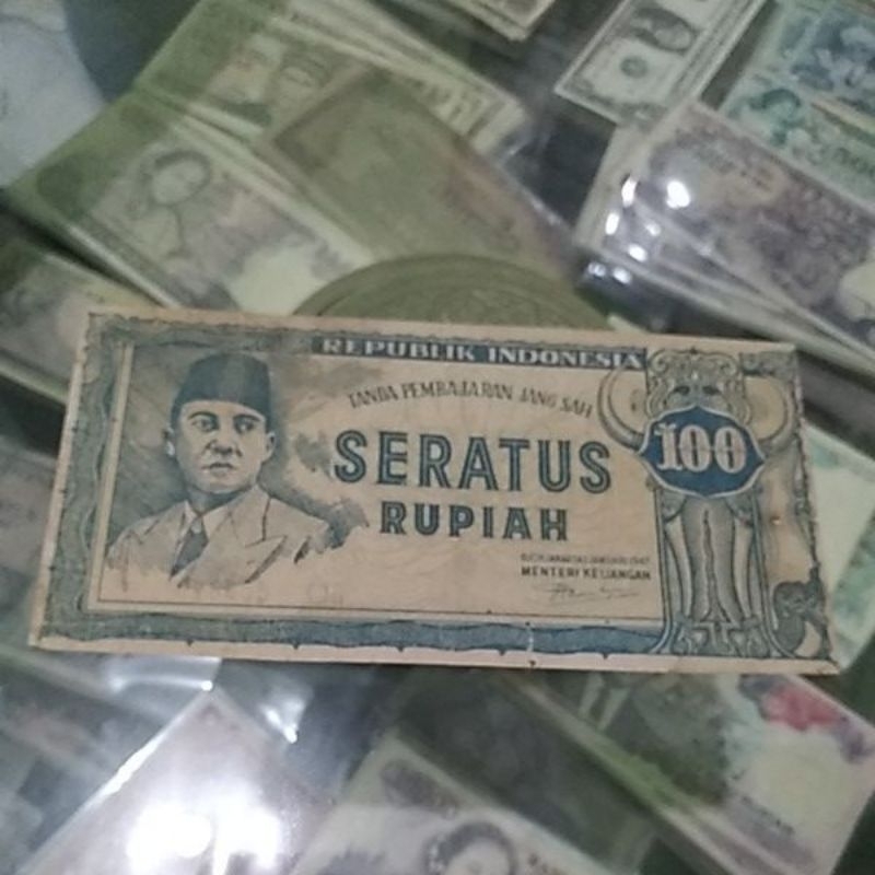 Uang kuno 100 rupiah soekarno orida original