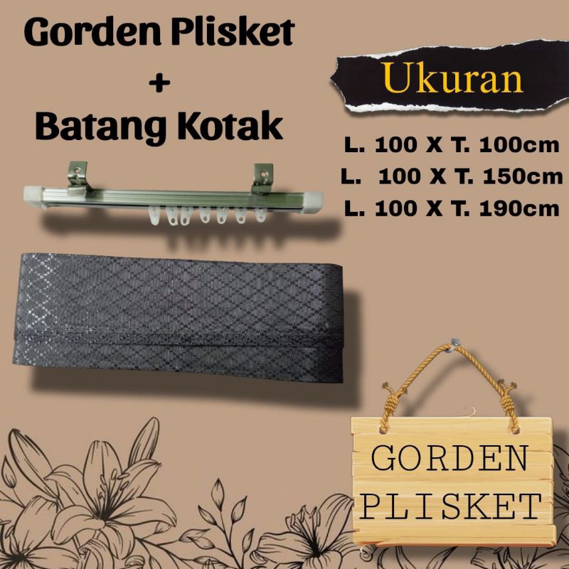 Gorden 1 Set Lengkap Gorden 1 Paket Sama Besinya Gorden Polos Murah 1 Set Gorden tu Hordeng Jendela