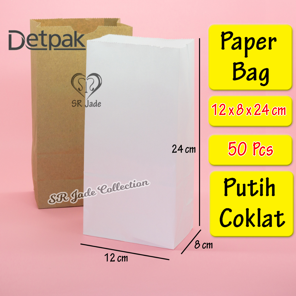 

[50 Pcs] Paper Bag Kantong Kertas Kantong Roti Fried Chicken Snack Kantong Kemasan Detpak Best Fresh ~ SR Jade