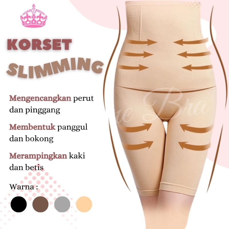 Elena Celana Korset Perut Paha E 045 - Korset Freesize Fit hingga bb 80kg Elastis - Pelangsing Perut