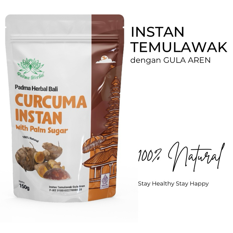 

Padma Herbal Instan Temulawak Gula Aren 150g Curcuma powder with Palm Sugar