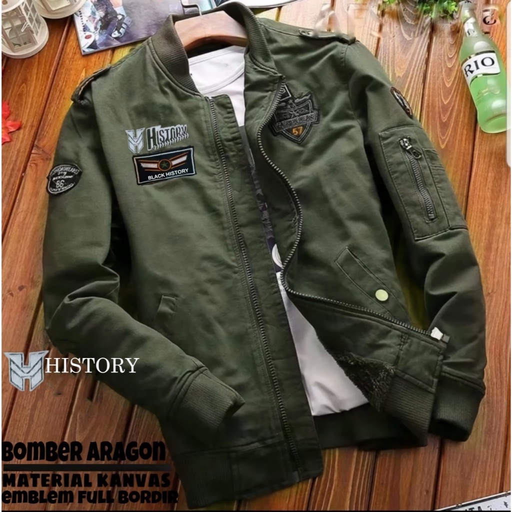 TERMURAH JAKET BOMBER ARAGON Jaket Pria Waterproof dan Anti Angin Keren Original 100% Branded