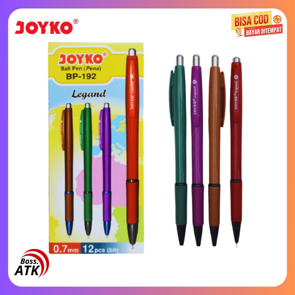 

Pulpen Joyko BP - 192 Legand Balpoin Mekanik Joyko 0.7mm