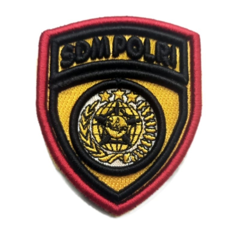 Brevet bordir logo SDM POLRI timbul