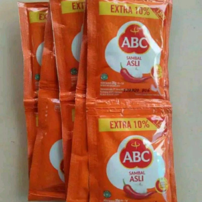 

ABC SAUS ASLI SACHET 1 RENCENG ISI 10 PCS