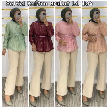 Setcel kaftan brukat