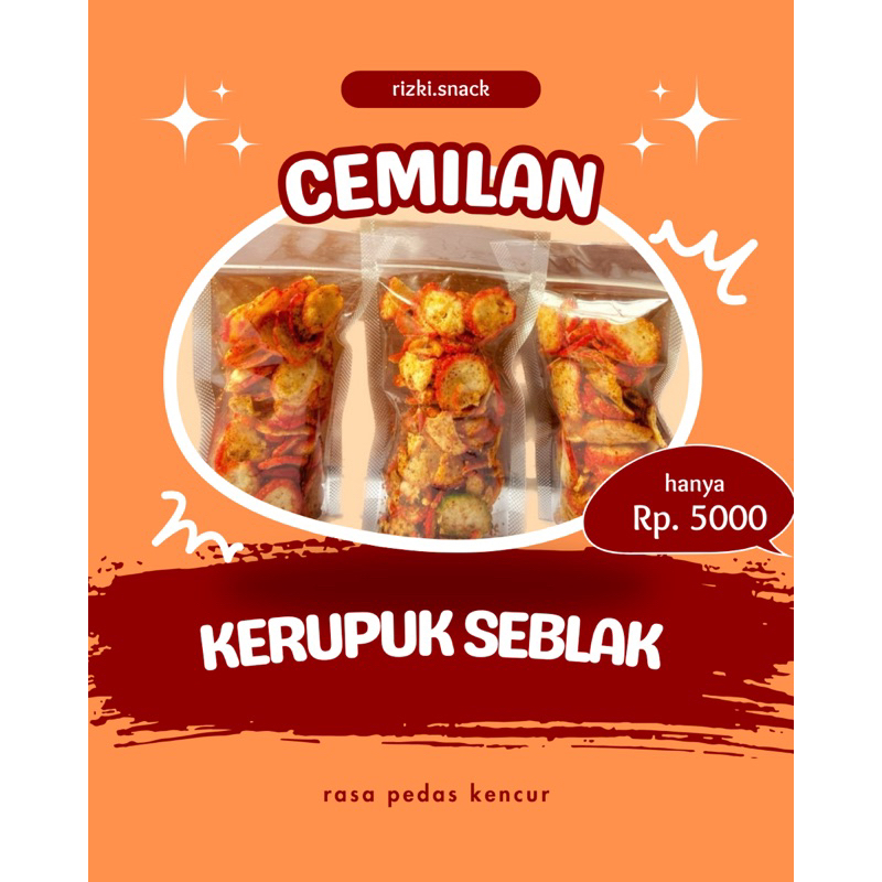 

[rizki.snack] Kerupuk Seblak Kencur Pedas Sedang
