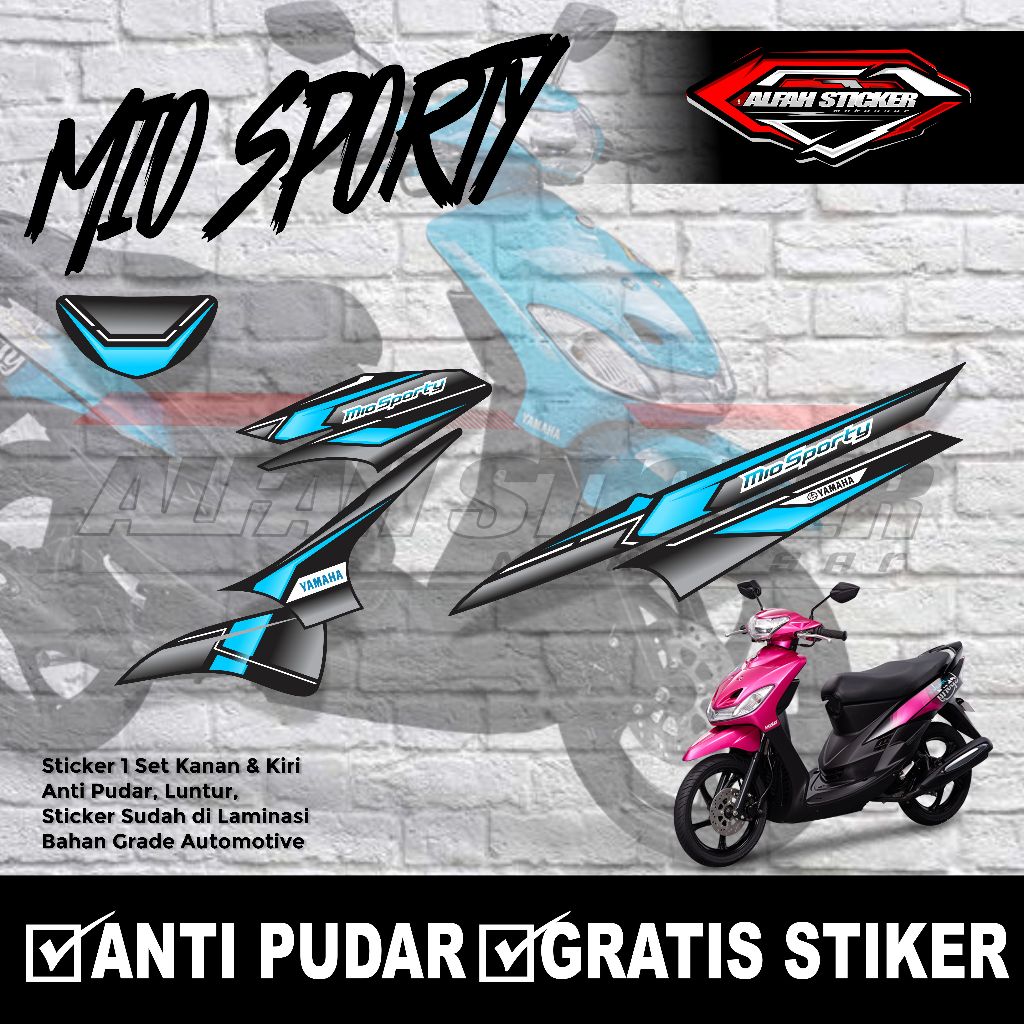 MSP - Sticker Stripping mio sporty stiker variasi mio sporty motif racing
