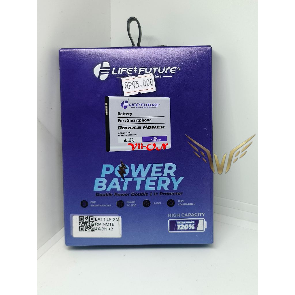 BATTERY/Baterai/Batre ORI LIFE FUTURE BN43 Redmi Note 4X