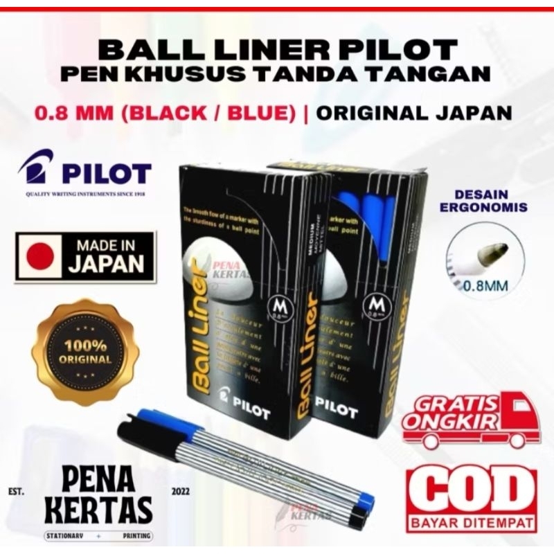 

Pulpen Pen Balliner Pilot 0.8mm