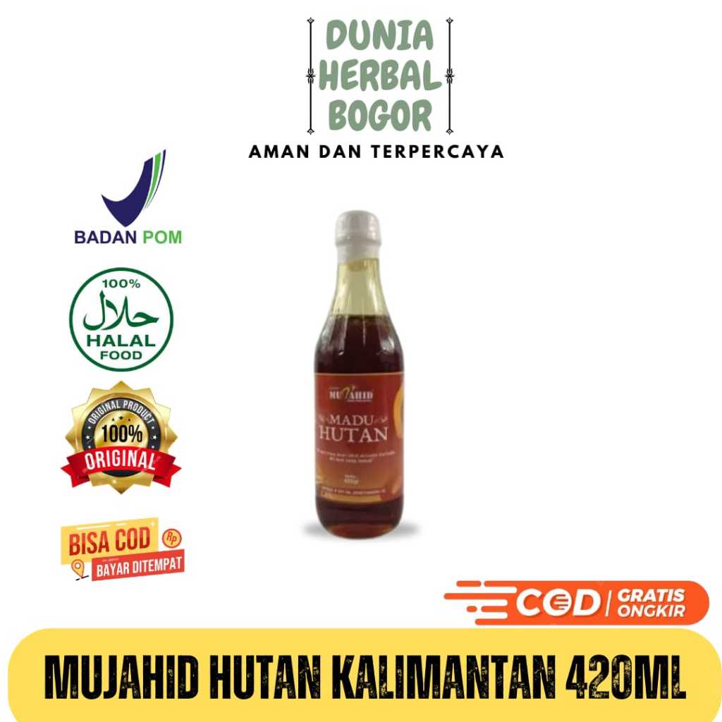 

Madu Mujahid Hutan Kalimantan Manis Kental 420 gr | Botol Kaca Mujahid