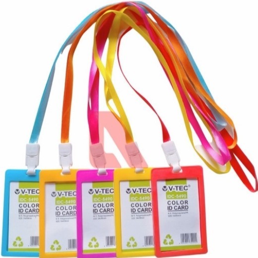 

Vtec V-tec ID CARD+Tali Potrait IDC-5490 Plastik Tebal / Name Tag Warna Berkualitas