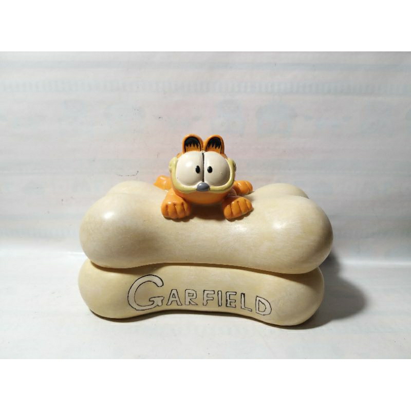 Tempat Secret Jewelry Ring Pendant Necklace Perhiasan Cincin Kucing Garfield Cat Bone Asbak Ashtray 
