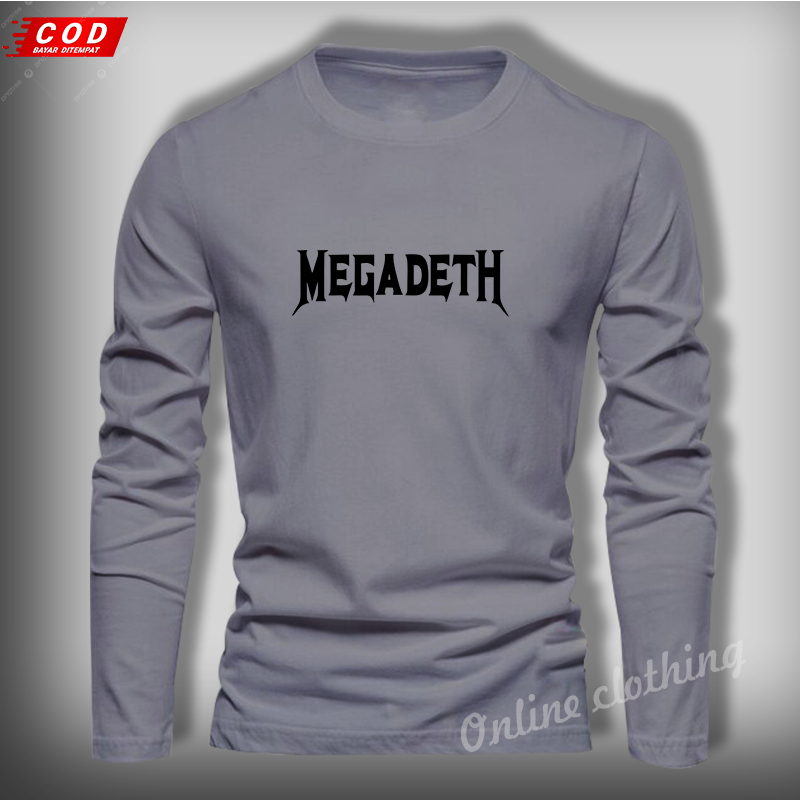 Baju Kaos Megadeth  Lengan Panjang Pria Dewasa - Baju Casual Daily Outfit