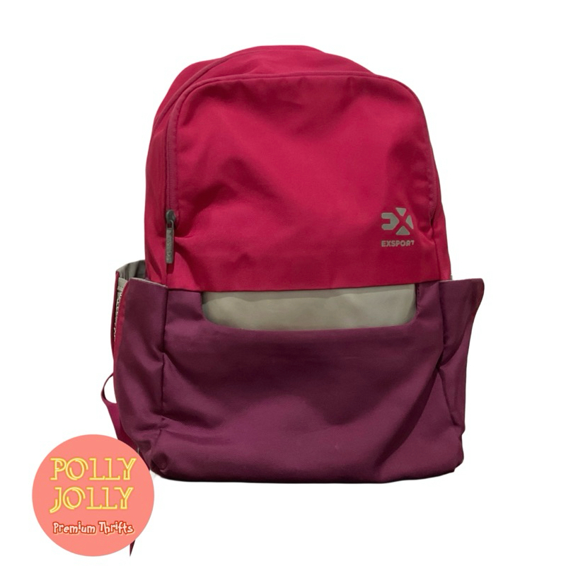 EXPORT (ORI) - Tas Punggung Ransel Backpack Warna Pink (Preloved)