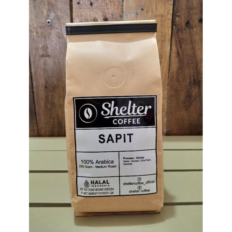 

Kopi Arabika Sapit 250gr - by Shelter Coffee