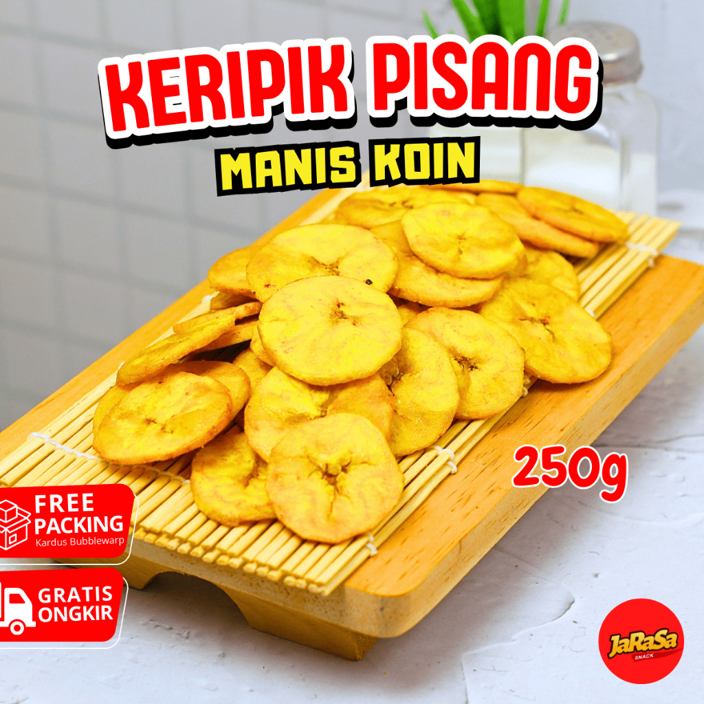 

KERIPIK PISANG MANIS MADU KOIN 250 GRAM CEMILAN SNACK