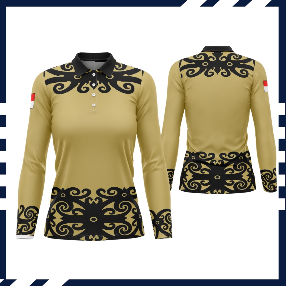 KAOS BAJU WANITA MOTIF BATIK BERKERAH FRINTING KEREN TERBARU