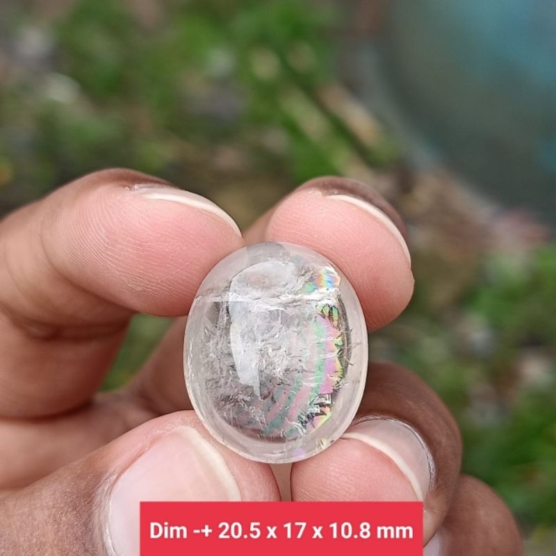 batu kecubung air pelangi asli Kalimantan