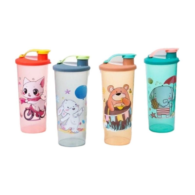 Gelas Plastik Anak / Gelas Minum Tutup Karakter