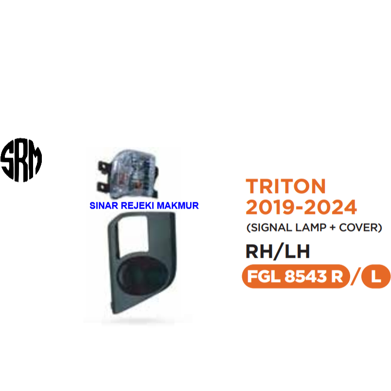 FOG LAMP LAMPU KABUT TRITON TIPE RENDAH HDX & GLX 2019-2014 SEN + COVER