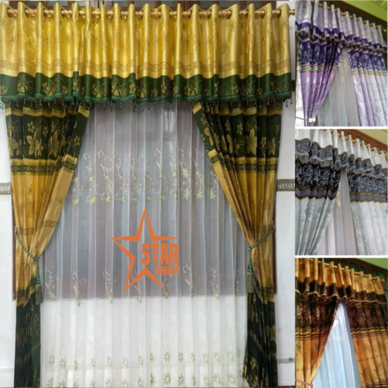 Gorden Prada Model Poni Pisah - Gorden Jodha Pintu & Jendela Minimalis Elegan