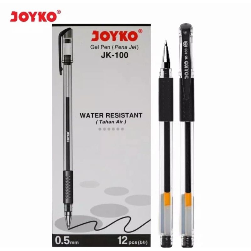

gell pen pulpen joyjo Jk-100 0.5mm 1 box 12 pcs