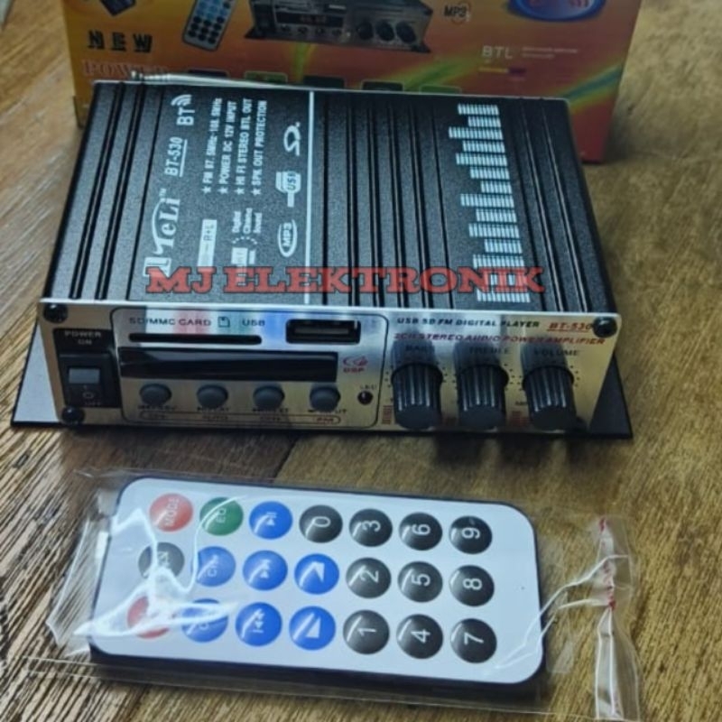 Amplifier Bluetooth TeLi BT-530 2 Chanel Ampli Mini 12Volt