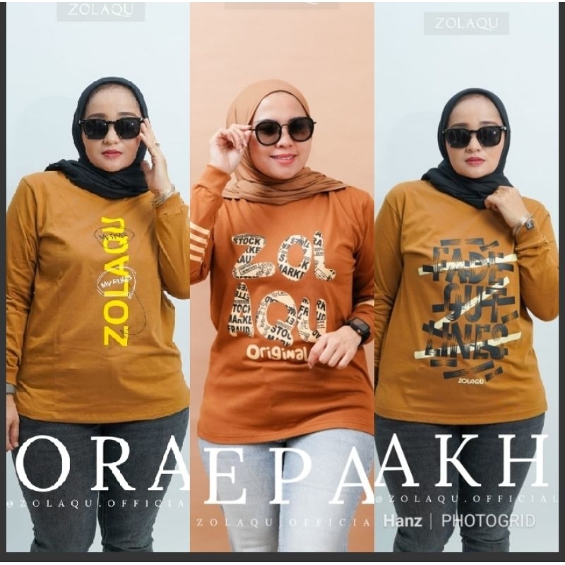Kaos ZOLAQU ORIGINAL - Cinnamon Series- Seri Warna Coklat Cinamon