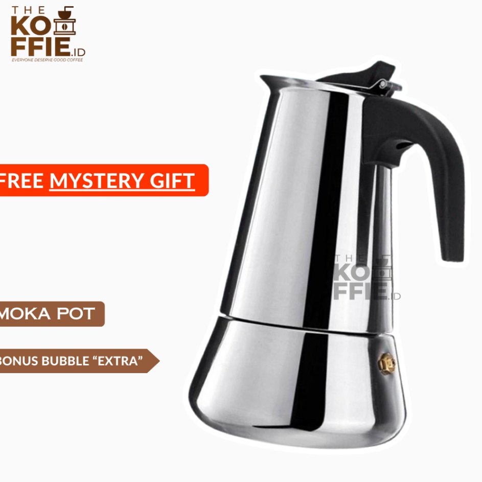 Ready Siap Kirim  FREE Mystery Gift NOW Moka pot coffee espresso maker 1ml 2ml 3ml 45ml  coffe kopi 
