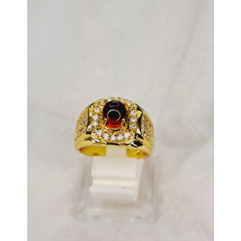 cincin Natural merah delima