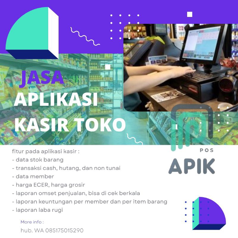 JASA APLIKASI KASIR termurah terlengkap toko minimarket offline desktop pc