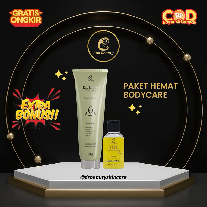 Paket Body Care Can Beauty Lotion + AHA Body Serum