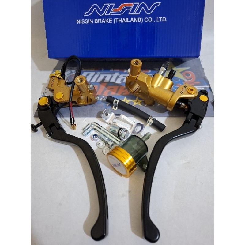 NEW ~ MASTER REM NSSN IZUMI RCS 18 GOLD -BLACK SERIES SET HANDLE KIRI - KANAN 1TABUNG + DUDUKAN SPIO