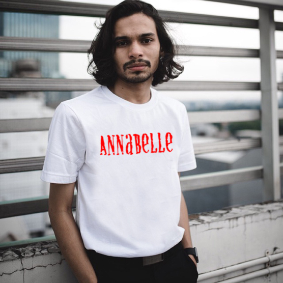Casual Unisex Tshirt Annabelle Tshirt Bahan 100% Cotton White | Tangan Pendek & Tangan Panjang | T-S